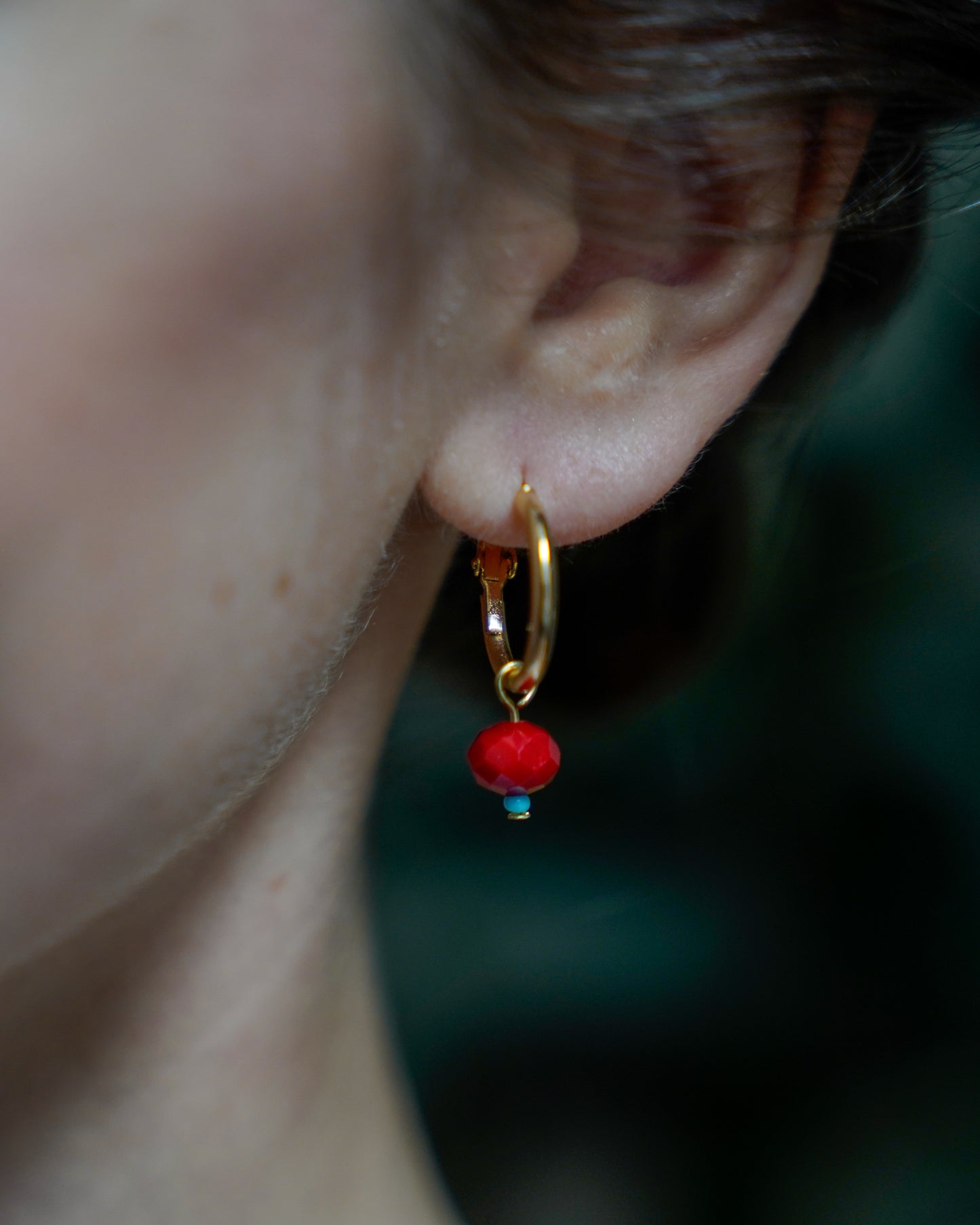 Carmen Charm Hoop Earrings