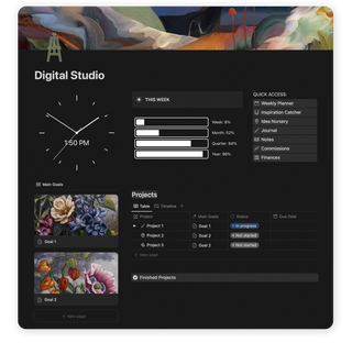 Digital Studio Notion Template